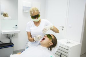 Dental hygienists office, diode laser